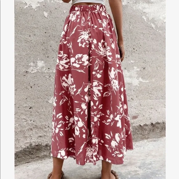 Boho Floral Print Belted Skirt - Picture 8 of 16